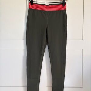 FP Movement by Free People Olive Leggings with Pink Waistband